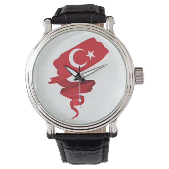 トルコの旗 腕時計 (正面)