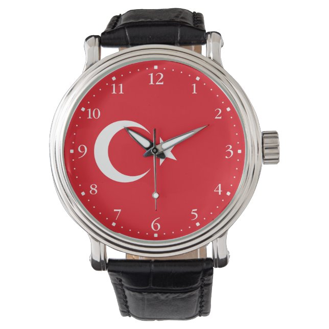 トルコの旗 腕時計 (正面)