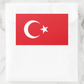 トルコの旗 長方形シール (バッグ)