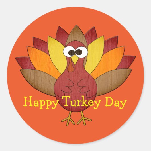トルコの日のステッカー ラウンドシール (正面)