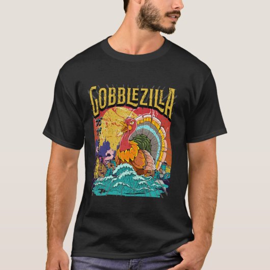 トルコの日サンクスギビングGobblezilla Tシャツ (正面)