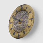 トルコの書道及び古いトルコ語が付いている柱時計 ラウンド壁時計 (傾斜)