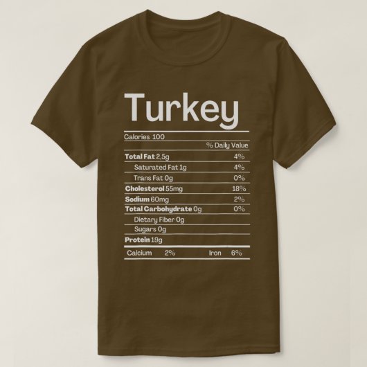 トルコの栄養の事実面白い栄養の感謝 Tシャツ (デザイン正面)