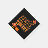 トルコの格子模様の感謝祭のためのおもしろい スタンダードカクテルナプキン (角)