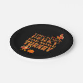 トルコの格子模様の感謝祭のためのおもしろい ペーパープレート (アングル)