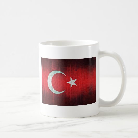 トルコの様式化された国旗 コーヒーマグカップ (右)