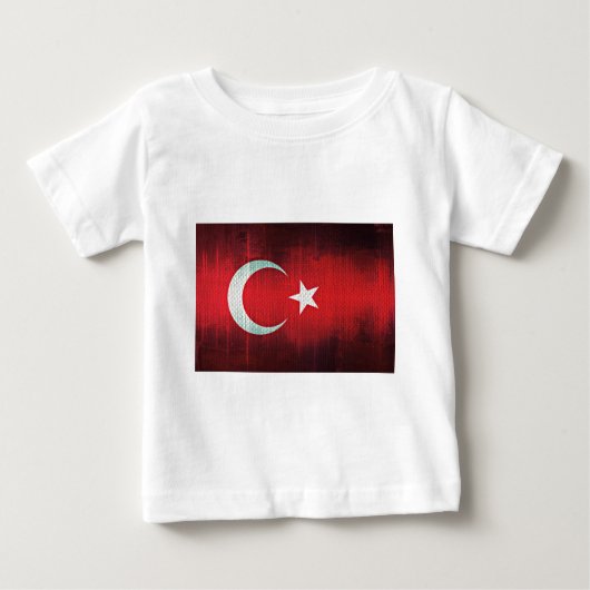 トルコの様式化された国旗 ベビーTシャツ (正面)