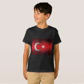 トルコの様式化された国旗 Tシャツ (正面フル)