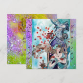 トルコの民話, きらきら輝く真っ赤な青紫色 招待状 (正面/裏面)