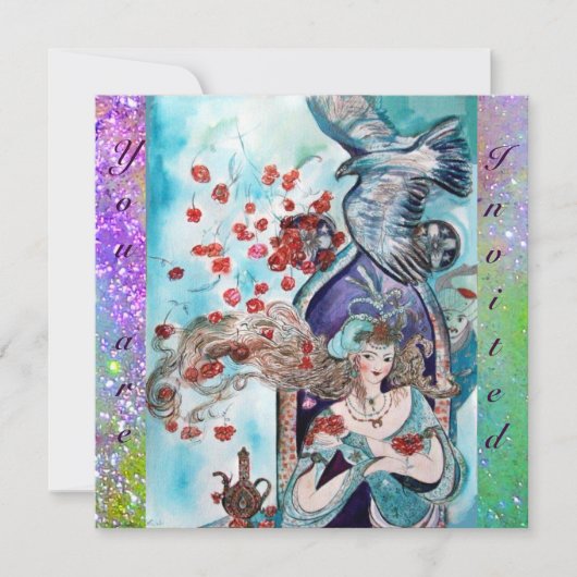 トルコの民話, きらきら輝く真っ赤な青紫色 招待状 (正面)