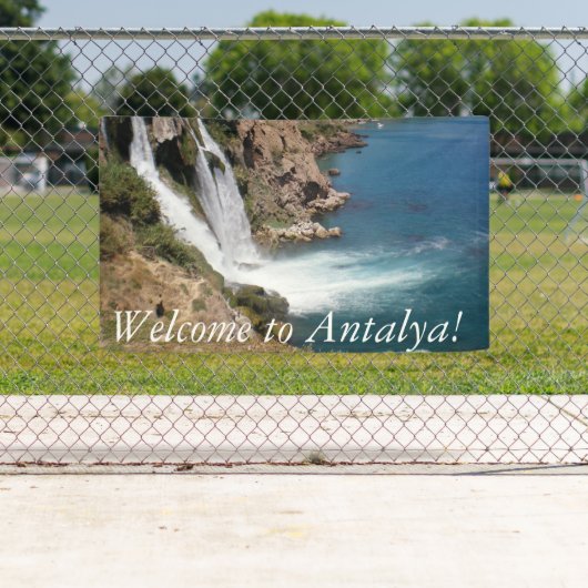 トルコの滝Dudenアンタルヤ 横断幕 (インサイチュ)