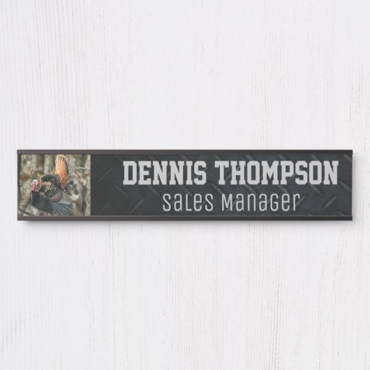 トルコの狩りの迷彩柄のオフィスの職名のダイヤモンドのプレート サインプレート (正面)