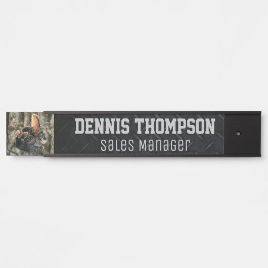 トルコの狩りの迷彩柄のオフィスの職名のダイヤモンドのプレート サインプレート (正面)