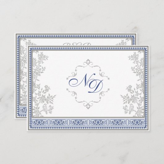 トルコの王室ウェディング・返信カード 出欠カード (正面/裏面)