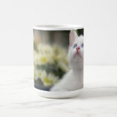 トルコの白い子ネコ コーヒーマグカップ (中央)