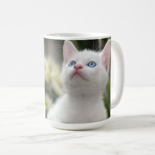 トルコの白い子ネコ コーヒーマグカップ