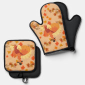 トルコの秋 鍋つかみ&鍋敷きセット (正面/裏面)