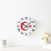 トルコの紋章付き外衣 ラウンド壁時計 (ホーム)