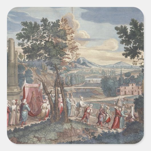 トルコの結婚行列, 1712年–13 スクエアシール (正面)