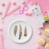 トルコの羽毛のトリオ | ペーパープレート (パーティー)