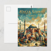 トルコの聖ソフィア大聖堂 ポストカード (正面/裏面)