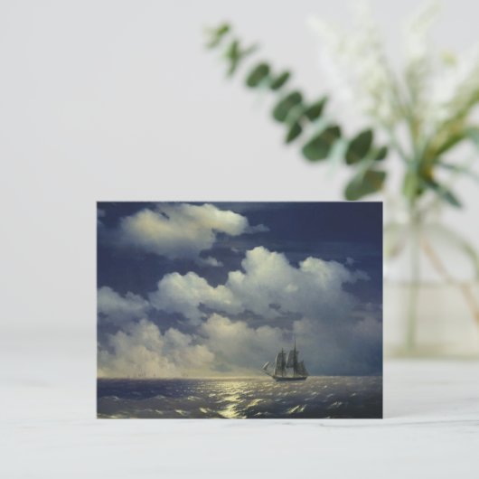 「トルコの船に勝利した後の水星号」 ポストカード (スタンド正面)