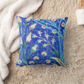 トルコの花のタイル クッション (ブランケット)