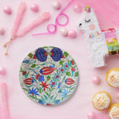 トルコの花柄 ペーパープレート (パーティー)