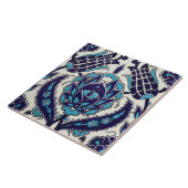 トルコの花Deisgn2の陶磁器の写真のタイル タイル (側面)