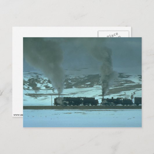 トルコの蒸気はシバスからサムスまでの貨物を動かす ポストカード (正面/裏面)