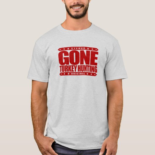 トルコの行った狩り-野生のトルコの散弾銃のハンター Tシャツ (正面)