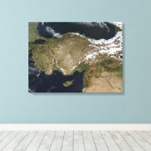 トルコの衛星観測 キャンバスプリント (インサイチュ (ウッドフロア))