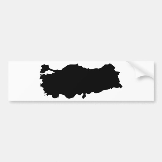 トルコの輪郭アイコン バンパーステッカー (正面)