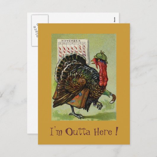 トルコの連続した遠くにな感謝祭の郵便はがき シーズンポストカード (正面/裏面)