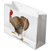 トルコの野生の感謝祭 ラージペーパーバッグ (正面アングル)