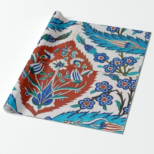 トルコの陶器の花 ラッピングペーパー (アンロールド)
