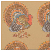 トルコの雄カラフル羽紅葉 ファブリック (クローズアップ)