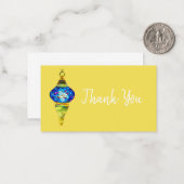 トルコの青いランプモザイクアートの水彩 ノートカード (正面/裏面インサイチュ)