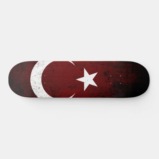 トルコの黒くグランジな旗 スケートボード (横)