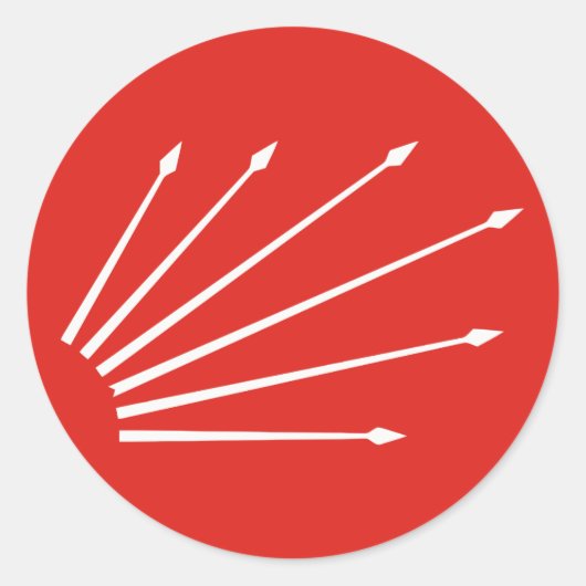 トルコの6つの矢印 ラウンドシール (正面)