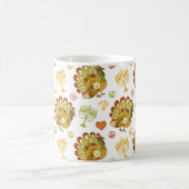 トルコの(ユダヤ教)メノラーパターン感謝祭ハヌカー コーヒーマグカップ (中央)