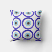 トルコのNazarの悪のまなざしのデザインの装飾用クッション クッション (裏面)