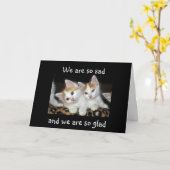 トルコのVANSはHAPPY/SAD GROUP 40th BIRTHDAY カード (黄色い花)