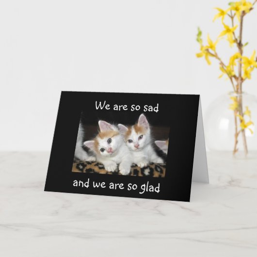 トルコのVANSはHAPPY/SAD GROUP 40th BIRTHDAY カード (黄色い花)