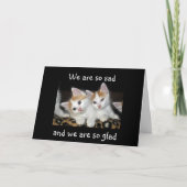 トルコのVANSはHAPPY/SAD GROUP 40th BIRTHDAY カード (正面)