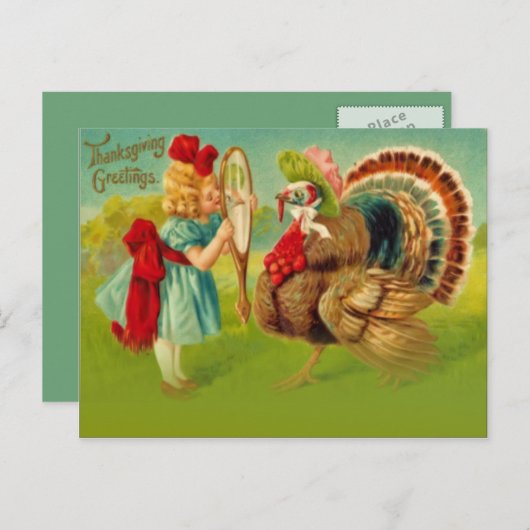 トルコは服を着ました シーズンポストカード (正面/裏面)