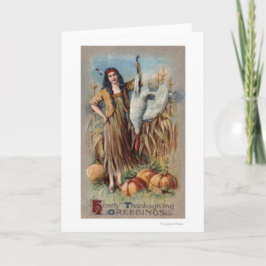 トルコを握っている原産の女性 シーズンカード (正面)