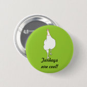 トルコを支える、七面鳥クール、ボタン 缶バッジ (正面&裏面)