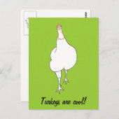 トルコを支え、七面鳥はクール、はがき ポストカード (正面/裏面)