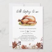 トルコを私に水の色感謝祭ディナーに話す 招待状 (正面)